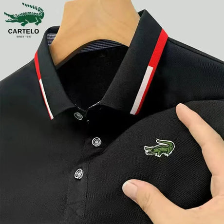 2023 High quality men's spring and summer new  polo shirt top, business leisure sports short-sleeved T-shirt s-5xl