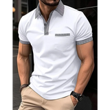 2023 Fashion Men's Short Sleeve Polo Shirt Man Plaid Collar POLO Tee Male Casual Collar T-Shirt Clothing