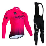 Tour De Italy D'ITALIA Cycling Jersey Set Premium anti-uv manica lunga Downhill Cycling Suit autunno Quick-Dry Pro Racing Unifor