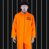 American Prisoner Cosplay Costume Pants Man Jumpsuit Adult Orange Prison Uniform Cosplay Halloween Costume Props