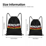 Mercury Racing Logo Bag Drawstring Backpack Sports Gym Sackpack String Bags for Hiking