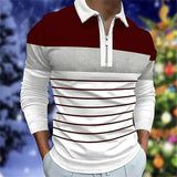 Men Long Sleev Fashion Zipper Polo Shirt , Men Casual Sport Lapel Tops Polo Shirt .