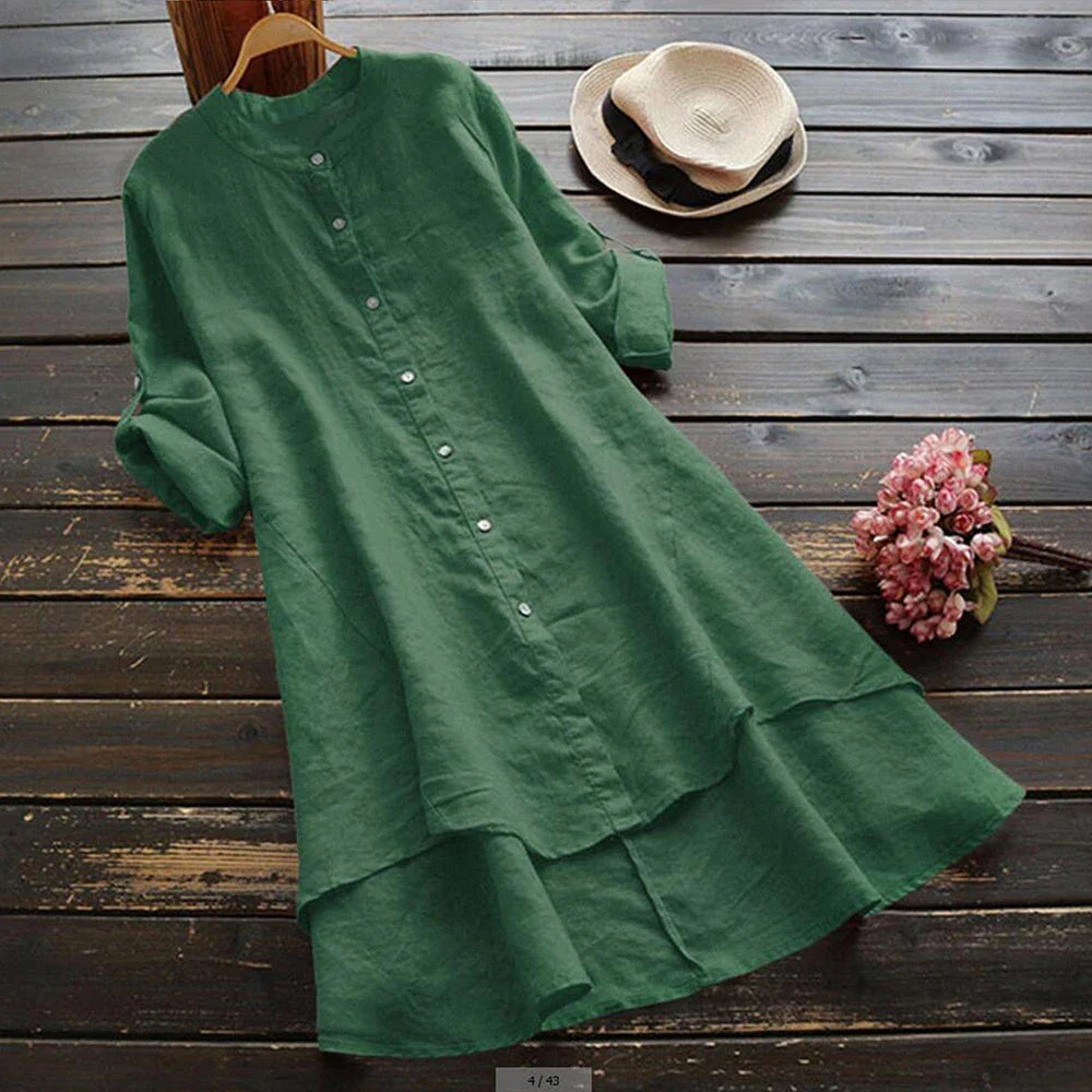 Women's Autumn O-Neck Cotton Linen Baggy T-Shirt Tops Clothes Oversized Ladies Casual Blouse Tee Clothing L-5XL Plus Size 2023