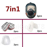 Protective mask, spray painted, chemical fire protection, wide field of view, full face mask, acid and alkali gas, 6800 gas mask