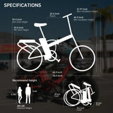 Electric Bike for Adults,750W 48V 13AH Removable Battery Foldable Electric Bikes, 20" x 4.0 Fat Tire 2 Seater Electric Bicycles