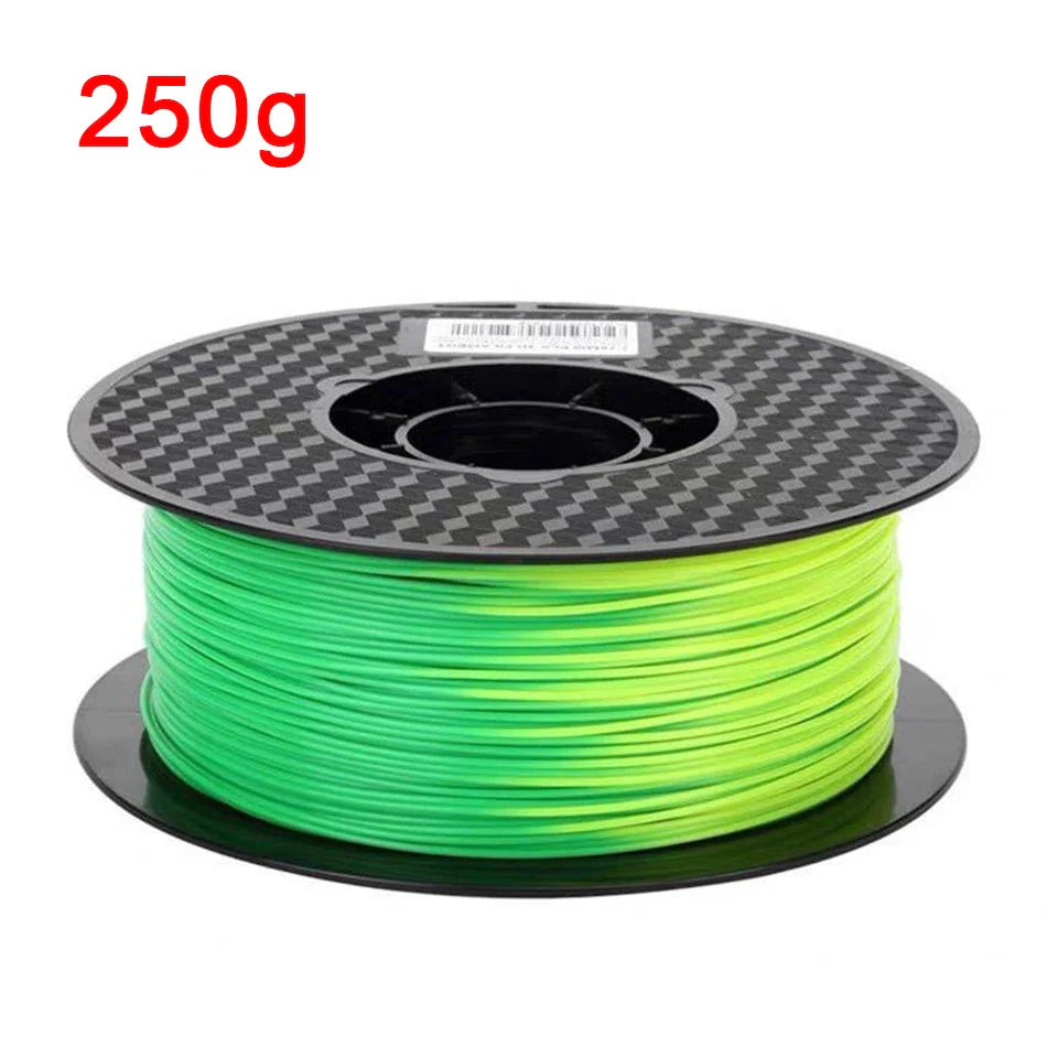 1.75mm PLA 3D Printer Filament Color Change with Temperature 31-45 Degrees Dark Green to Red to Yellow 3D Printing Material