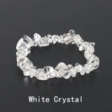 Natural Crystal Gemstone Irregular Energy Stone Bracelet Beads Chips Jewelry Amethys Aquamarine Rose Quartz Bracelets for Women