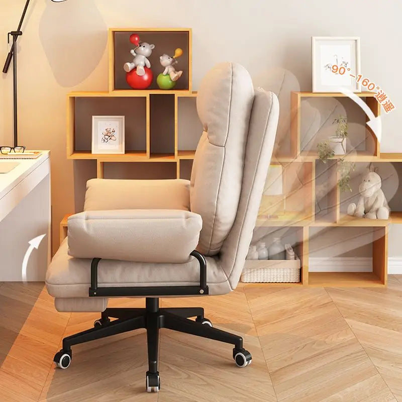 Lazy Sofa Office Chair lounge Gaming Conference Office Chair Wheels Glides Girls Comfy Silla Para Oficina Furniture Decoration