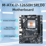 ERYING DIY Gaming PC Desktop Motherboard Set with Onboard CPU Core Interposer Kit i7 12650H i7-12650H 10C16T 24MB DDR4 Computers