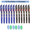 85Pcs/Set Erasable Pen Gel Pens 0.5mm Blue/Black ink Refills Rod Washable Handle School Writing Office Kawaii Stationery Gel Pen