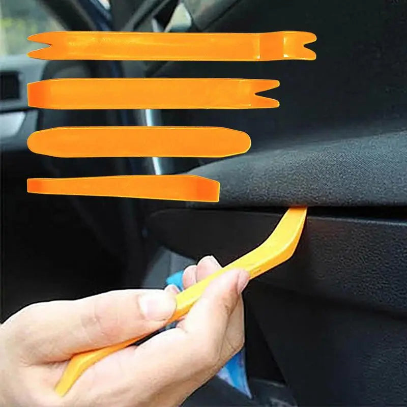 4Pcs Car Audio Disassembly Tool Audio Removal Trim Panel Dashboard Car DVD Player Pry Tools Kit Panel Plastic Trim Clip tools