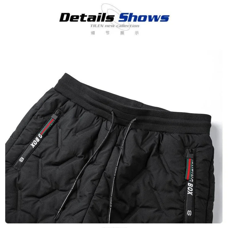 2023 Winter Lambswool Warm Pants Thicken Men Loose Jogger Fleece Pants Casual Long Track Windproof Waterproof Thermal Trousers