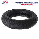 10X2.5 Solid Tire for Ninebot Max G30 G30L G30D Electric Scooter Explosion-Proof Hollow Honeycomb Tyre 60/75-6.5 Tubeless Tires