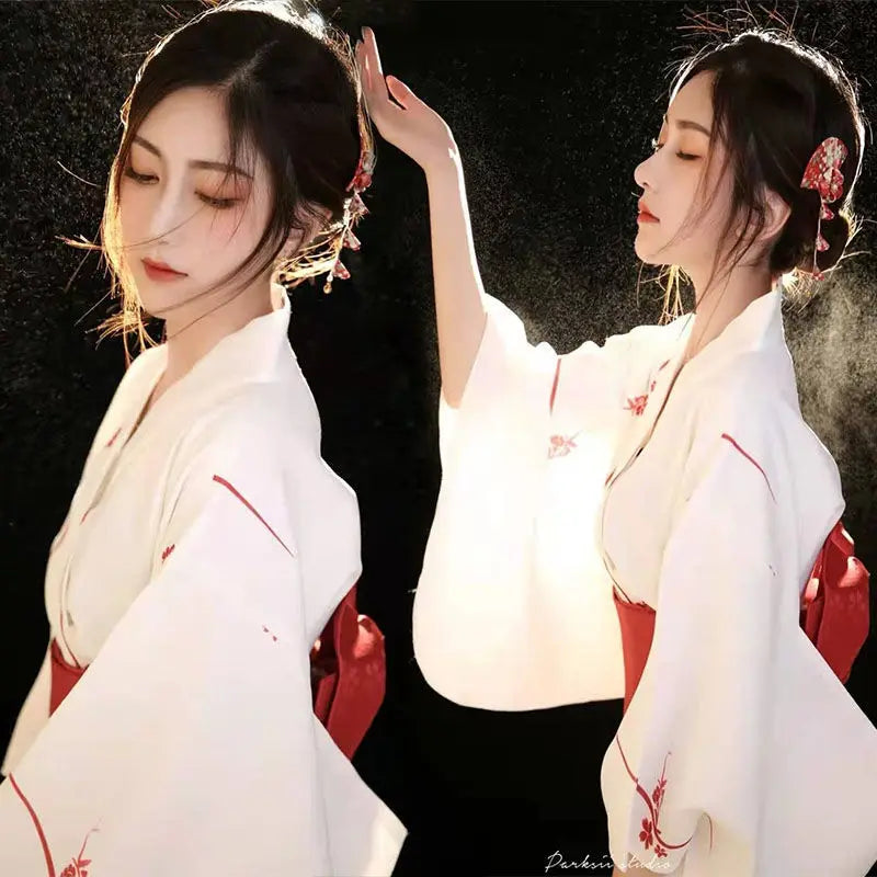 Kimono Women Japanese Traditional Yukata Haori Kimonos Cosplay Blouse Gown Female Summer Fashion Photography Clothes Party Dress