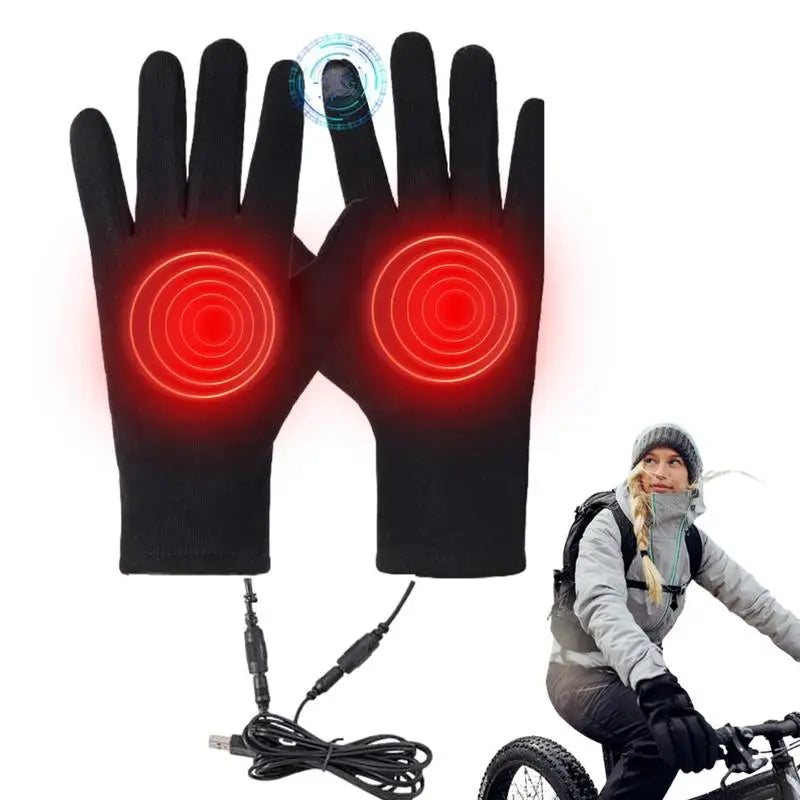 Motorcycles Electric Heated Gloves Polyester Touch screen Thermal Gloves USB Rechargeable Warm Gloves For Motorcycle Accessories