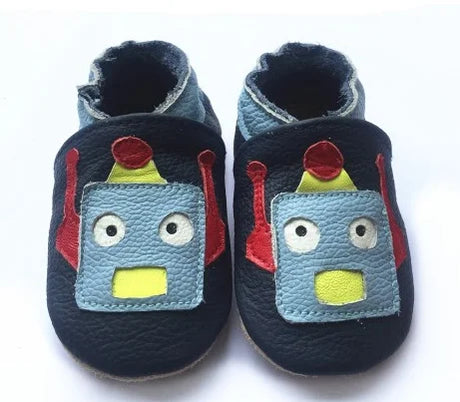 Baby Shoes Cow Leather Bebe Booties Soft Soles Non-Slip Footwear For Infant Toddler First Walkers Boys And Girls Slippers