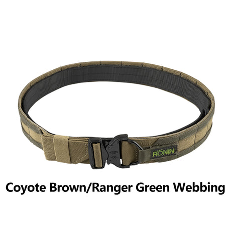 Ronin Style Tactical SENSHI Belt 【1.5 Inch】 Outdoor Military Hunting Double Layer Belt Molle System AIRSOFT