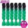 24inch Jumbo Braids Synthetic Hair For Box Braid Ombre Braiding Hair Extensions Three Tone Black Brown Blue Pink Mirra’s Mirror