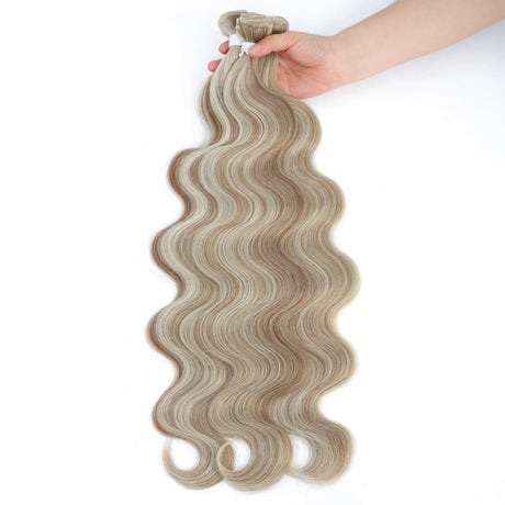 Colorful Body Wave Hair Bundles 613 Piano Blonde Natural Synthetic Hair Extensions Ombre Thick Ponytail Loose Deep Hair Weaving