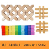 Acrylic Cubes Rainbow Gem Blocks Transparent Stacking Toys Sensory Training Crystal Toys Early Educational Toys for Children