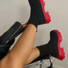 2023 new women luxury brand plus size women's boots couple socks shoes women's thick bottom casual knitted ankle boots