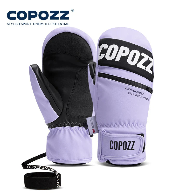 COPOZZ 3M Thinsulate Thick Adult Teenage Professional Snowboard Ski Gloves Windproof Winter Warm Thermal Snow Mittens Snowmobile