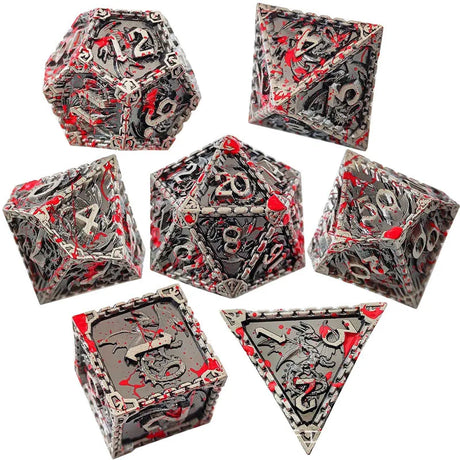 Special Offer Resin Metal Dice Set Sample With Metal Box Polyhedral DND Dice Set Sample Limited to 1 set of RPG game Dice Set