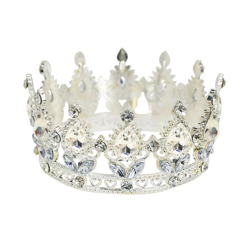 Baroque Vintage Princess Queen Bridal Crown Headwear Crystal Tiara For Women Wedding Crown Hair Dress Accessories Jewelry