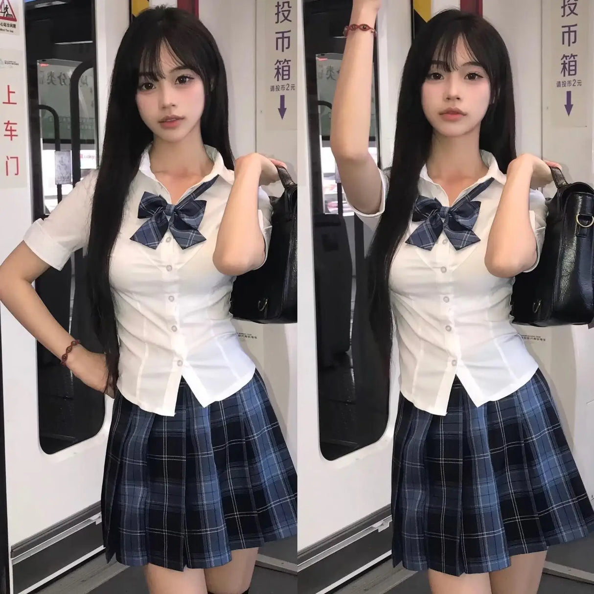 Summer New Fashion Women Korea School Uniform Style Jk Dress Set women's two-piece Set Pleated Skirt Set Collge Style Jk Set