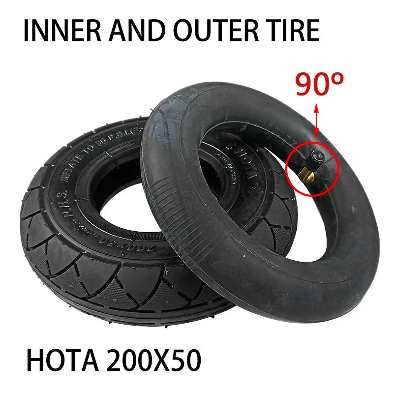 8 Inch Electric Scooter Special Tire 200x50 (8X2) Inner Tube Outer Tyre for Razor E100, E200, EPunk and Dune Buggy Wheels Parts