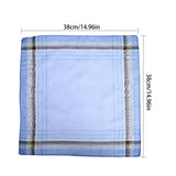 12Pcs 38*38cm Square Plaid Stripe Handkerchiefs Men Classic Vintage Pocket Pocket Pure Cotton Towel For Wedding Party Supplies