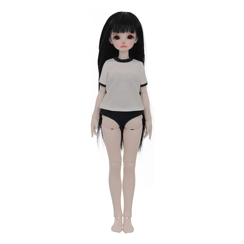 Shuga Fairy Mirai 1/5 BJD Doll Ruoguan Body long Black Hair Swimmer Girl Facial Features Of Juvenile Sense Resin Joint Doll