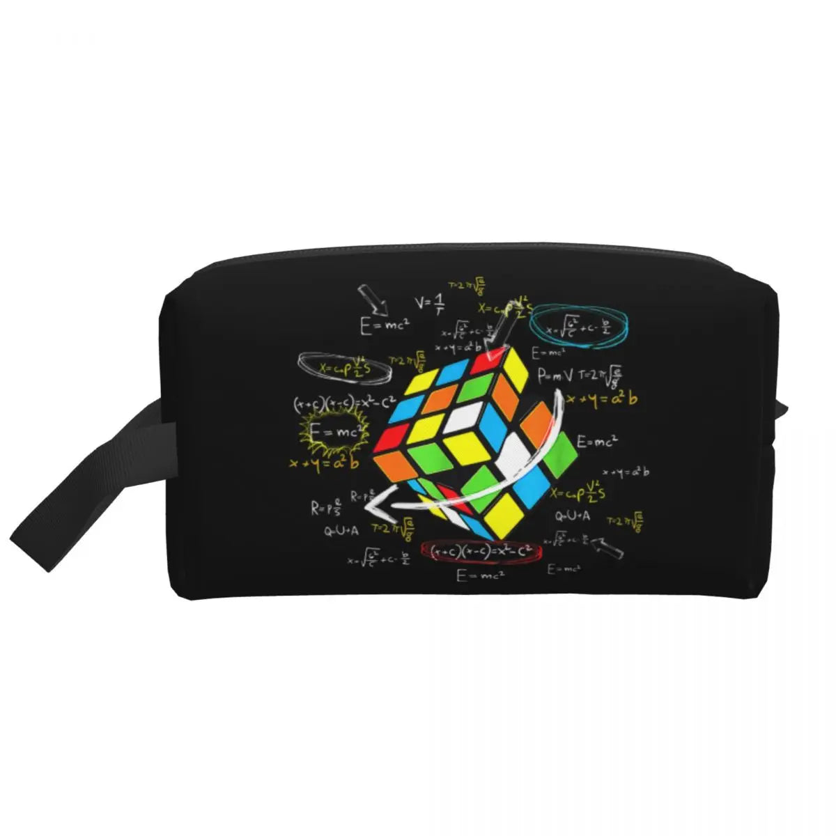 Math Rubik Rubix Cube Caps Cosmetic Bag Women Fashion Big Capacity Makeup Case Beauty Storage Toiletry Bags