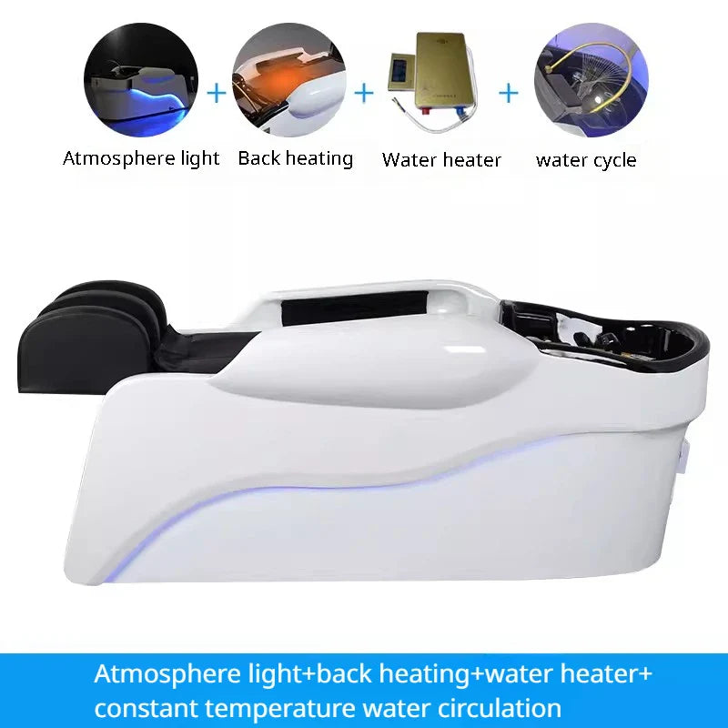 Electric Massage Shampoo Bed Hair Therapy Luxury Beauty Salon Chair Head Spa Washbasin Lavacabezas Beauty Furniture LJ50SC