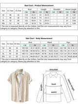 ZAFUL Shirts for Men Cotton And Linen Textured Short Sleeves Shirt Asymmetric Hem Streetwear Summer Solid Blouse Tops Z5085203