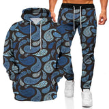 Men's Tracksuits Fashionable Hoodie Sports Suit 3D Geometric Graphic Printed Casual Loose Long Sleeve Pants Set 2 Pieces