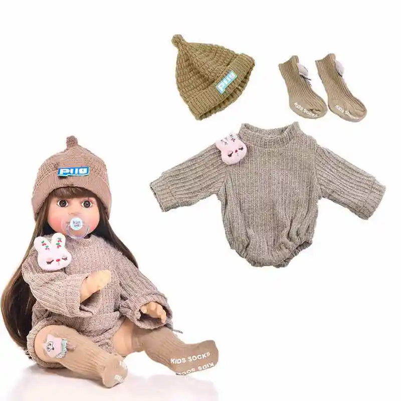 Doll Clothes for 55cm Dolls 22inch Doll's Clothing Sweater Dress Overall  DIY Toy Dolls Outfit for Dolls Clothes Accessories