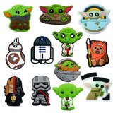 Hot Toy 6-15Pcs/SET Disney Marvel Star Wars Shoe Charms Decorations PVC Clog Accessories  Buckle Wristband Party Gift