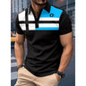 Hot selling summer new plaid polo polo shirt men's short sleeved business casual fashion slim fit polo shirt men's T