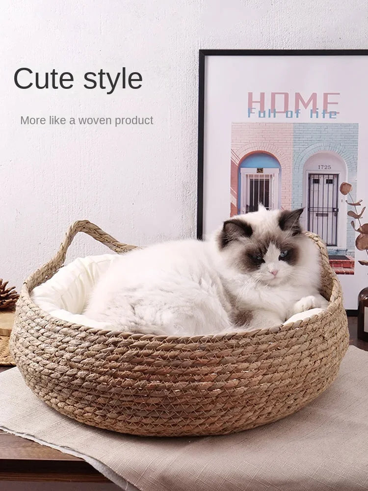 Bed Cat House Nest Summer Cool Nest Four Seasons Universal Cat Scratching Board Outdoor Pet Cat Supplies Mat Pet Furniture