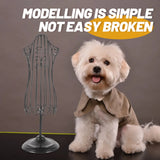 Iron Mannequin Stand Puppy Coat Hanging Rack Miniature Model Children Hangers Holder Dress Cat Apparel Body Clothes