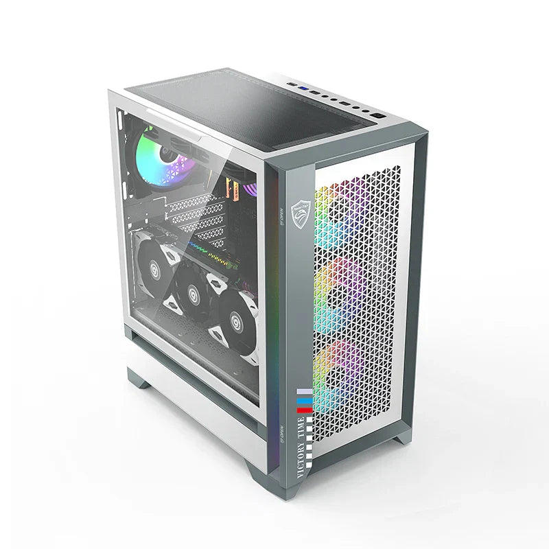 Power Train Titanium 3080 EATX Desktop Computer Case Middle Tower Side Transparent Game RGB Chassis For 360 Water-Cooled