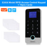 Bluetooth Tuya APP Smart Fingerprint RFID Access Control Keypad Touch IP65 Waterproof 13.56MHz Door Opener Keyless Lock System