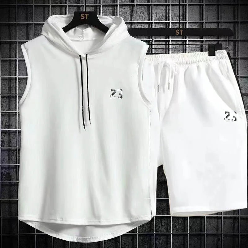 Men's track suit summer sportswear two-piece t-shirt shorts brand tracksuit jogging men's sports suit fitness clothes exercise