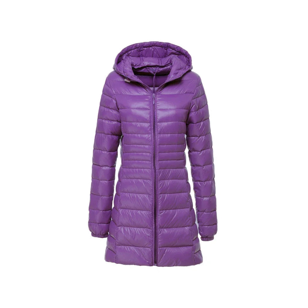 7XL 8XL Plus Long Down Jacket Women Winter Ultra Light Down Jacket Women With Hooded Down Coat Female Big Size Coats