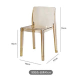 Nordic Acrylic Transparent Bar Chairs Modern Backrest Household Design Bar Chairs High Stools Muebles Household Items WZ50BC