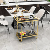 Hotel Sideboards Trolley Rolling Utility Gold Serving Food Trailer Trolley Bar Tables Outdoor Cabeceros Restaurant Furiture