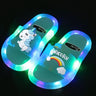 Children‘s Boys Girls Slippers Cartoon Unicorn Animals Prints Shoes Lighted Fashion Cute Shoes Bathroom Kids Toddler Slippers