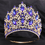 Luxury High Quality Royal Queen Wedding Crown for Women Large Crystal Banquet Tiara Party Costume Hair Jewelry Accessories