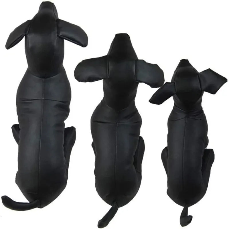 pawstrip 1PC Leather Dog Mannequin Standing Position Dog Models PetShop Display For Clothing Apparel Collar Pet Dog Toys